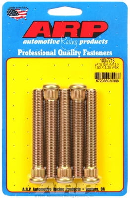 Wheel Studs, Press-In, .509 Knurl, 12mm x 1.5 Right Hand Thread, UHL - 3.250", Late GM Camaro, Firebird, Corvette, Set of 5