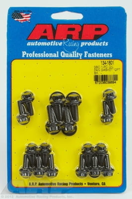 SBC, Oil Pan Bolt, 12 Point, Black Oxide, w/ 1-Pc. Rubber Gasket