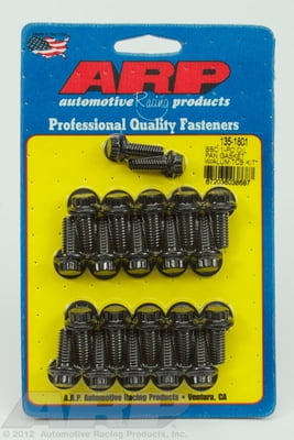 BBC, Oil Pan Bolt, 12 Point, Black Oxide, w/ 1-Pc. Rubber Gasket