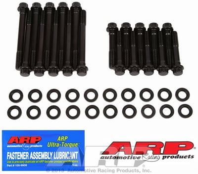 12-Point, Ford, 289-302, Cylinder Head Bolts, Black Oxide, High Performance, , Stock, Edelbrock Performer, RPM Heads