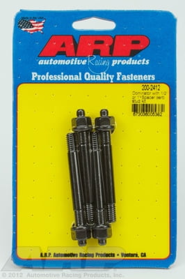 3.200" Carburetor Studs, Black Oxide, 5/16-18, 5/16 - 24 in. x O.A.L. 3.200", Dominator / 4500 w/ 1/2" or 1.00" Spacer, HP Series Also, (200-2418), Set of 4