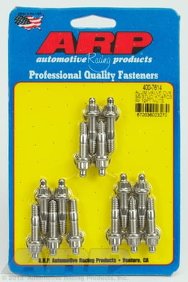 Valve Cover Studs, Stainless Steel, Polished, 1/ 4 in.-20, 1.500 in. UHL, Set of 14, V/C, BBC, SBC, SB Ford