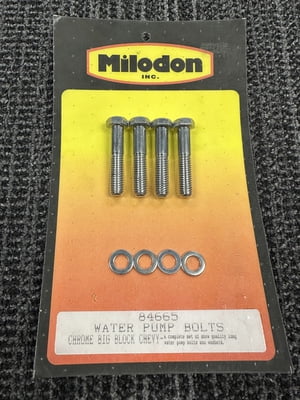 BBC Long Water Pump Bolts, Chrome