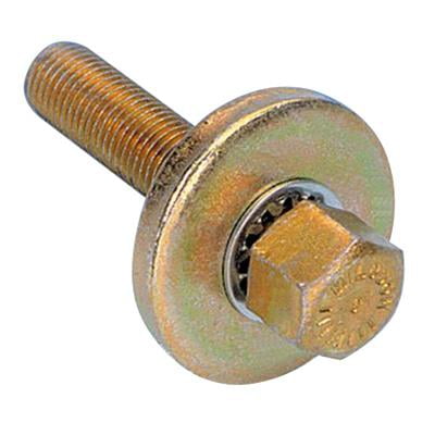 SBC Balancer Crank Bolt, Hex, Steel, Gold Iridite, 7/ 16 in.-20, 1.000 U.H.L., Chevy, Small Block