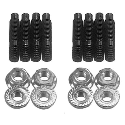 5/16" Valve Cover Studs, Black Oxide/Zinc Plated Hex, Cast and Stamped Covers, 5/16 in.-18 Thread, Set of 10