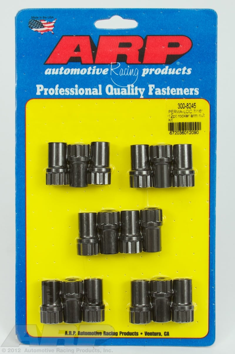 7/16", Rocker Arm Nut, BBC, Ford, SBC, PermaLoc 7/16"x 20, shank .550