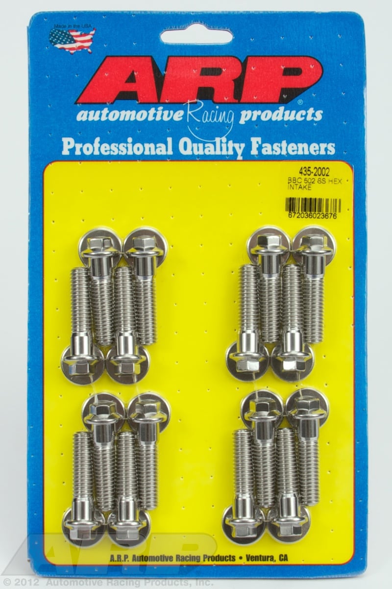 ARP BBC S/S Intake Bolt Kit - 6pt 502 ARP BBC S/S Intake Bolt Kit - 6pt 502