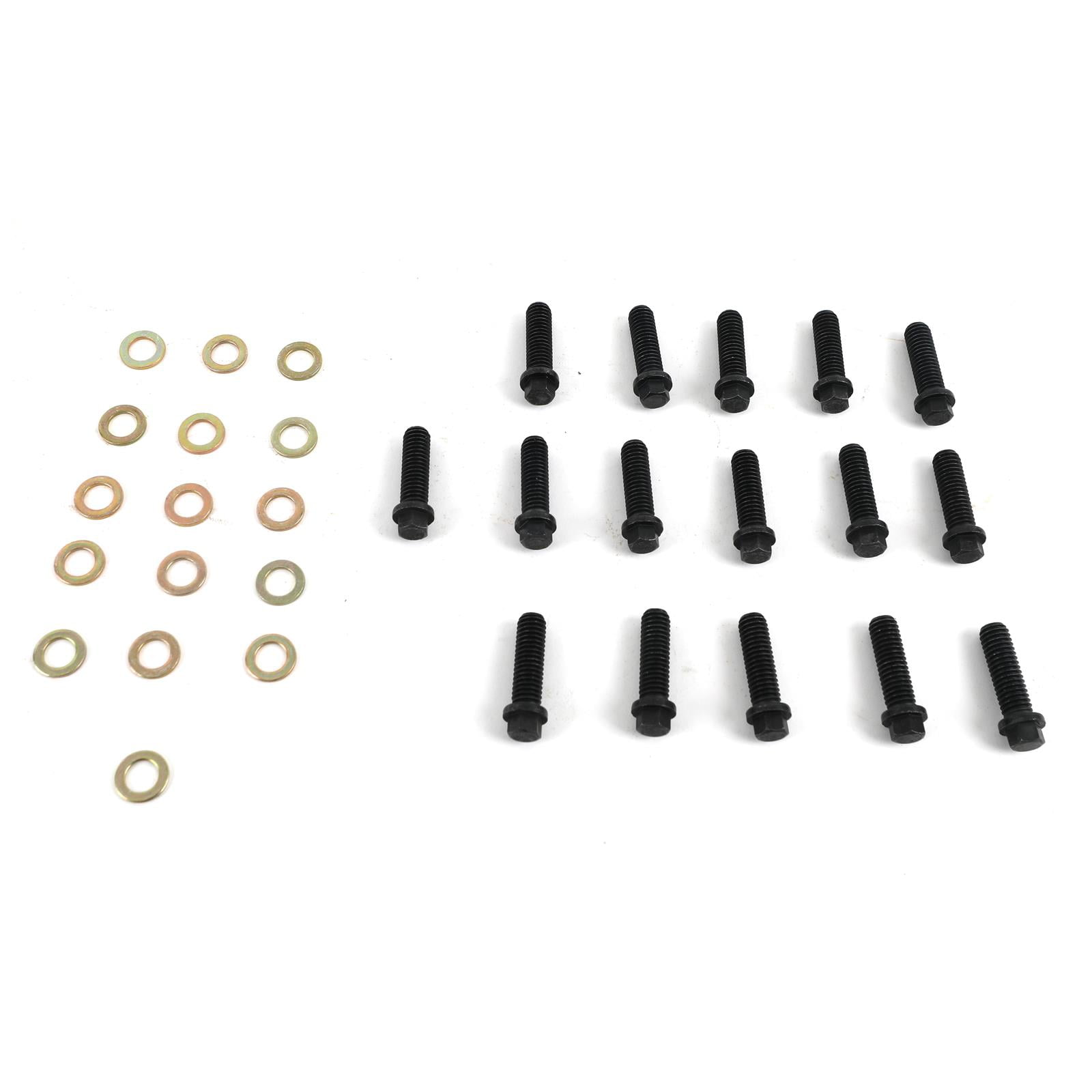 BBC Intake Bolts Manifold, Steel, 6 pt. Hex Head, U.H.L. 1.25", Chevy, Big Block, Except Tunnel