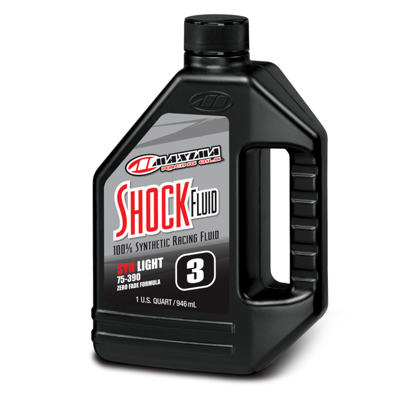 Racing Shock Fluid, Light 3WT, 1QT, Full Synthetic, Ester Zero Fade Formula