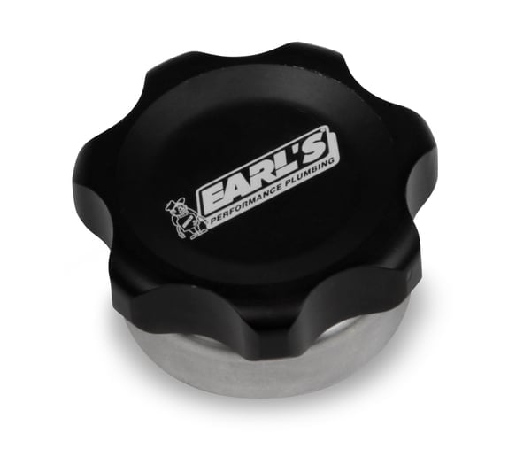 Billet Aluminum Fill Cap, Black Anodized, 1.800" O.D. Steel Weld Bung, 1.380" Diameter Opening, Weld On