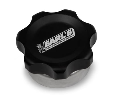 Accessories Billet Aluminum Fill Cap, Black Anodized, 1.800" O.D. Steel Weld Bung, 1.380" Diameter Opening, Weld On