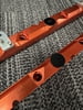 LS2 Fuel Rails, EV6 injectors, Billet Aluminum, Red Anodized, -8AN O-ring, Chevy, 6.0L, Pair