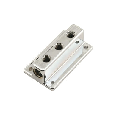 Fuel Distribution Block, Chromed Aluminum