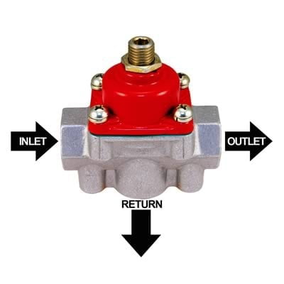 Carbureted Hi-Flow Bypass Fuel Pressure Regulator, 4.5-9 PSI