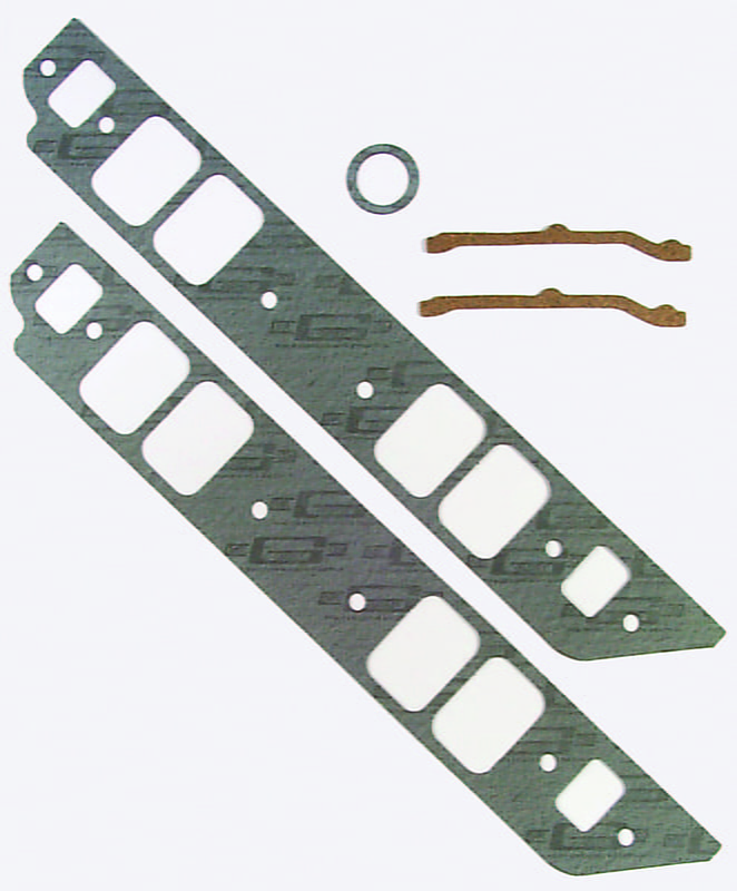 BBC Intake Gasket, Composite, Rectangle, 2.50 in. x 1.75 in. Port, .060 in. Thick, Brodix, Dart, World Heads, Large Port, Conventional Head