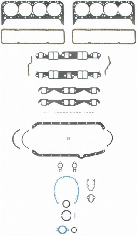 SBC, Gasket Set, Engine Kit, Full Set, Gen I, Performance Kit, 1957-1979 (2x FEL-1003 Head Gaskets, FEL-1256 Intake, FEL-1444 Exhaust, FEL-1603 Valve Cover, FEL-1802 & FEL-1803 Oil Pan, FEL-2702 R.A.C.E.)