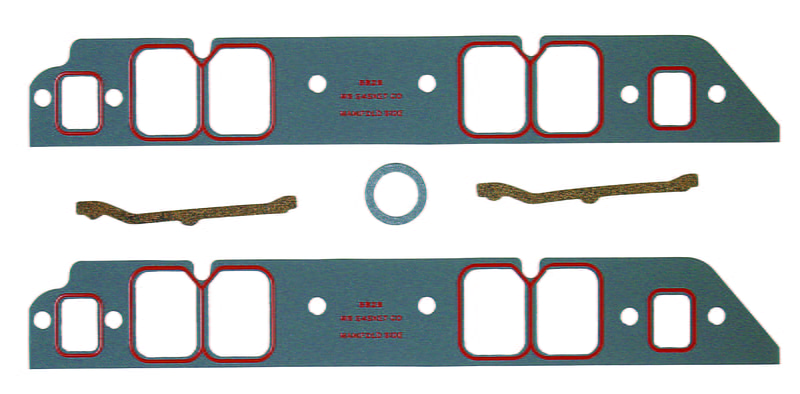 Ultra Seal BBC Rect. Intake Gasket, Composite, Rectangle,With Upper Bolt Holes, 2.50" x 1.75" Port, .060" Thick, (FEL-1211)