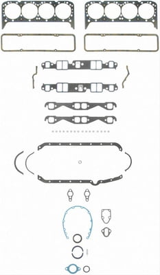 SBC, Gasket Set, Engine Kit, Full Set, Gen I, Performance Kit, 1957-1979 (2x FEL-1003 Head Gaskets, FEL-1256 Intake, FEL-1444 Exhaust, FEL-1603 Valve Cover, FEL-1802 & FEL-1803 Oil Pan, FEL-2702 R.A.C.E.)