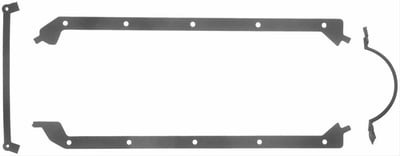 BBC Steel Core, Oil Pan Gasket, Multi-Piece, Stroker, Rubber/ Steel Core, Pro Stock, DRCE/ Dart Merlin Blocks