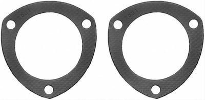 3", Collector Gaskets, Triangle, Steel Core Laminate, 3 Hole, 3 in. Inside Diameter, Pair (CGT-EX177064AM)