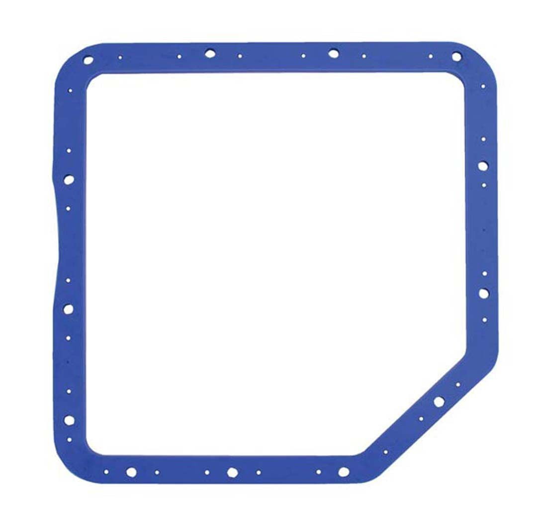 GM TH350 Transmission Pan Gasket, PermaAlign, Rubber w/Steel Core, 3/16" Thick, Blue