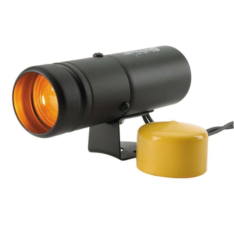 1.625" Shift Light, Bright-Quick Response, Amber Boot, Black Housing,  1.625" Round, 5.00" Length, 2 Wire