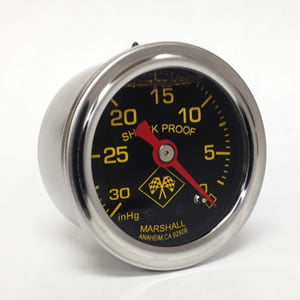 Vacuum Gauge, 1/8" NPT 0-30, Liquid Filled