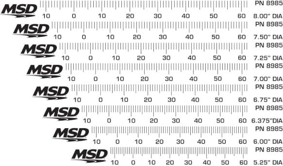 MSD Timing Tapes, 5.250" to 8" Dia. Balancer