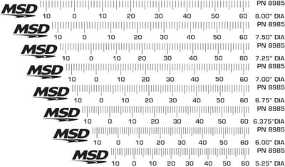MSD Timing Tapes, 5.250" to 8" Dia. Balancer