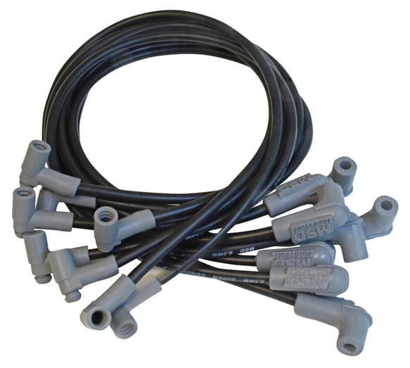 BBC, Under Header Spark Plug Wires, 8.5mm Super Conductor, Black