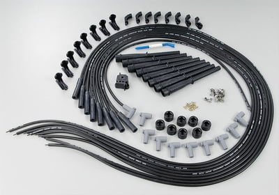 Hemi Tube Style Spark Plug Wire Set, 8.5mm Super Conductor, Black