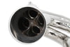 3-Step Big Block Chevy, BBC Downswept Headers 2.125" in. / 2.25" in. / 2.375" in. Stepped Primaries, 4.50" (4-1/2") in. Merge Collector, Polished 304 Stainless Steel, 3/8" Header Flange, BBC