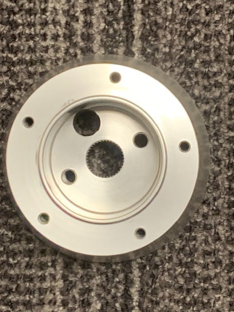 Forever Sharp Black Aluminum Steering Wheel Hub Adapter – 6-Hole, 70mm/74mm PCD, Fits Ididit Chevy