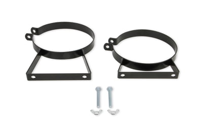 Nitrous Bottle Brackets, Mounts, Steel, Black Powdercoated, 7 in. Diameter, 10/15 lb. Bottles