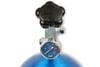 Nitrous Bottle, 10 lbs., High-Flow Valve, Aluminum, Blue, 7.00" Dia, 21.00" Length, Empty, 10#