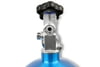 Nitrous Bottle, 10 lbs., High-Flow Valve, Aluminum, Blue, 7.00" Dia, 21.00" Length, Empty, 10#