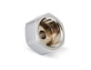 #6 Nitrous Bottle Nut, Steel, Nickel Plated, 1 in. Female to -6 AN Male