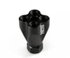 Showerhead Distribution Block, Inlet: -8 AN O-Ring Female Port, Outlet: (4) x -6 AN O-Ring Female Port, No Fittings, Black Anodized, #8, #6