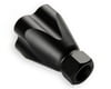 Showerhead Distribution Block, Inlet: -8 AN O-Ring Female Port, Outlet: (4) x -6 AN O-Ring Female Port, No Fittings, Black Anodized, #8, #6