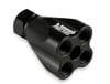 Showerhead Distribution Block, Inlet: -8 AN O-Ring Female Port, Outlet: (4) x -6 AN O-Ring Female Port, No Fittings, Black Anodized, #8, #6