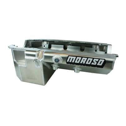 BBC, MKIV (4), Aluminum Oil Pan; 8.00" Deep, Wet Sump 7 Qt., Drag Race, 1/4" NPT Threaded Dipstick Provision, 4.750" Max Stroke, Stepped Sump Style, Door Car/Dragster, (24440/24441 Pick-Up) (use FEL-1863 Gasket)