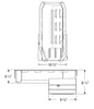 SBC, Oil Pan, Steel, Clear Zinc, 7 qt., Chevy, Small Block, 4.125" Stroke w/Steel Rods, 8-1/4" Deep, Driver's side dipstick, (P-Up 24350)