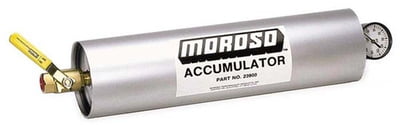 3 qt. Engine Oil Accumulator, 3 qt. Capacity, Aluminum, Natural, 20.13", 4.25" Dia., 1/2" NPT, (Use MOR-23920 Mount)..