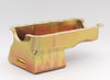 SB 351W Ford, Oil Pan, Steel, Gold Iridite, 8 qt., 8.750", Fits Pre-1973 Front Sump Chassis, (18365 P-Up)