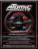 Atomic Plastic, Mushroom Button, Large 1.18" / 30mm Face, Push Button, Momentary Armed, 6' Black Coiled Cord, Max 12 Amps