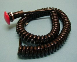 Oversize Red Mushroom Trans-Brake Button w/ Stretch Cord