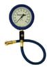 4" Tire Pressure Gauge, Glow In The Dark, 17" Hose W/ Bleed Valve