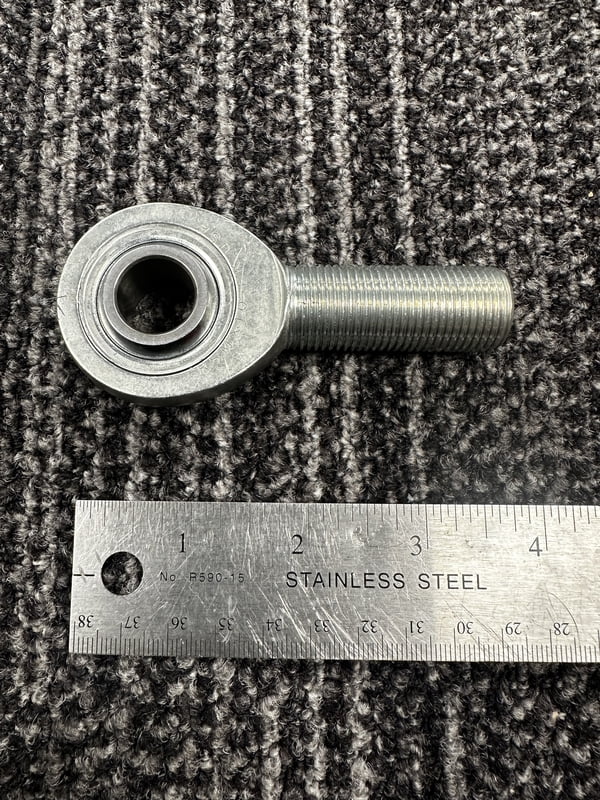 3/4-16, RH, Rod End, 3/4" x 16 Male Thread, 5/8" Hole, 3 pc. Steel, Extra Strength, H.D. Shank, (Nut - FK-SJNR12)