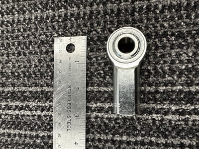 1/2" Female Rod End, JFX Series, 3-piece, Alloy Steel, Heat-Treated, Female 1/2-20 RH in. Thread, 0.500 in. Bore SOLD EACH