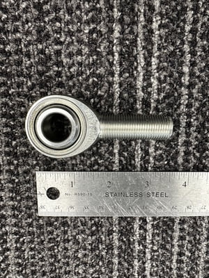 5/8" Rod End, LH, JMX/JMXL Series, 3-piece, Steel, Zinc Plated, Male 5/8-18 LH Thread Size, (5/8") 0.625" Bore